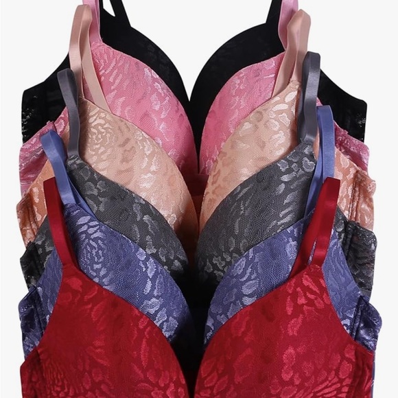 6 pack of multi colored wireless bras - Picture 5 of 8